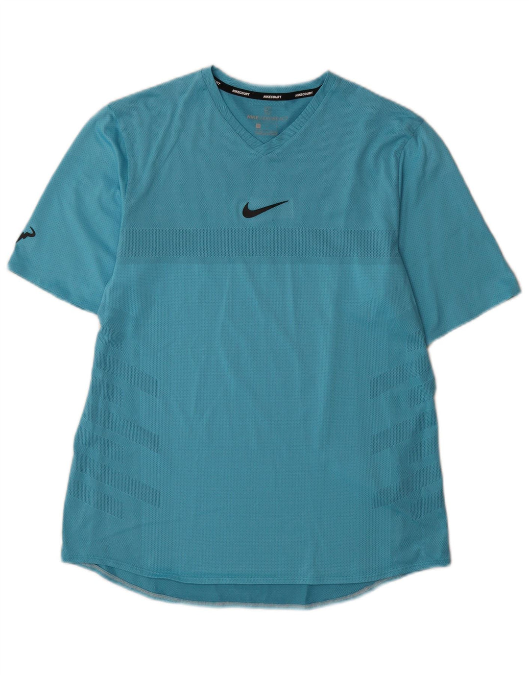 Nike Herren Dri Fit T-Shirt Top Large Blau Polyester