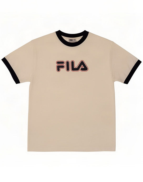 Fila Herren Grafik T-Shirt Top Large Weiß