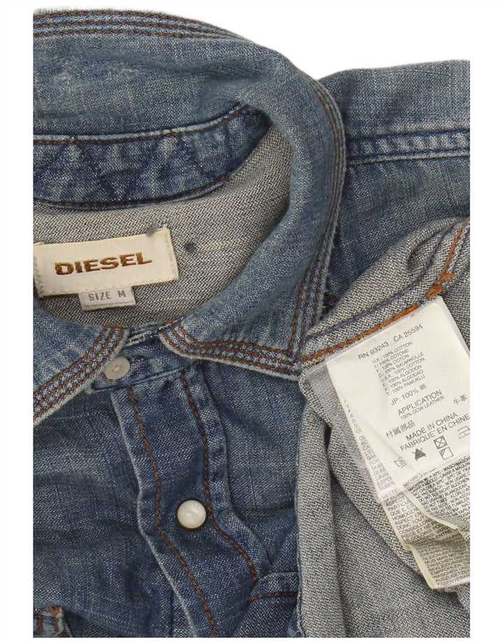 Diesel Herren-Jeanshemd aus mittelblauer Baumwolle