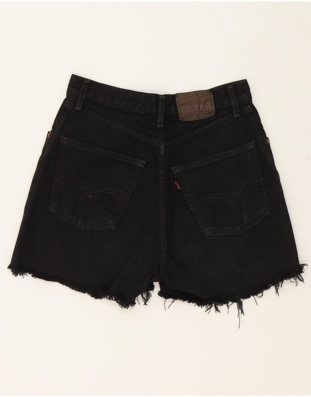 LEVI'S Womens Denim Shorts W26 Small Black Vintage Levi's and Second-Hand Levi's from Messina Hembry 