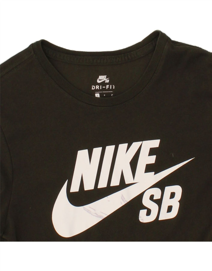 NIKE Mens Dri Fit Graphic T-Shirt Top Small Khaki Vintage Nike and Second-Hand Nike from Messina Hembry 