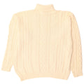 Vintage Herren Rollkragenpullover Pullover Groß Beige