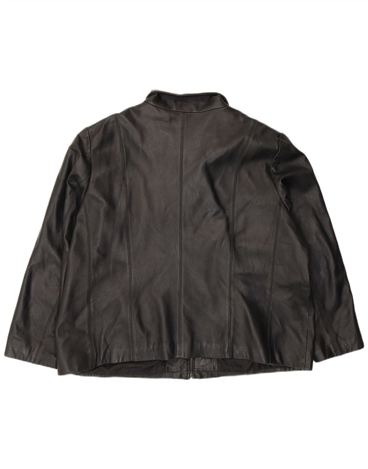 Colebrook Damen Lederjacke UK 22 3XL Schwarzes Leder