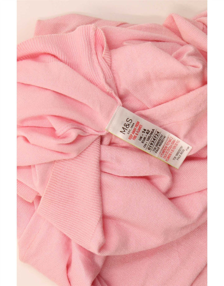 Marks & Spencer Damen-Cardigan-Pullover UK 14 Große rosa Viskose