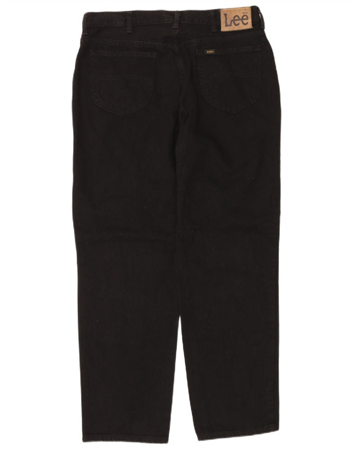 LEE Herren St.Louis Tapered Jeans W38 L32 Schwarze Baumwolle