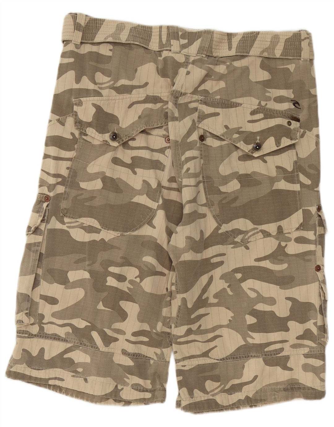 Rip Curl Herren Cargo-Shorts W36 Large Beige Camouflage Baumwolle
