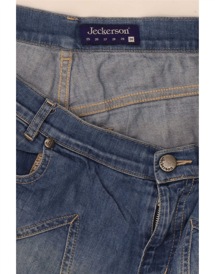 Jeckerson Damen Bermuda Denim Shorts Medium W30 Blaue Baumwolle