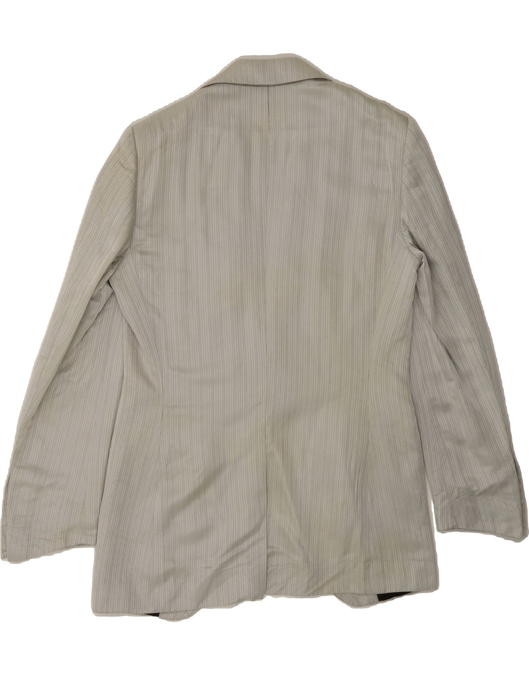 VINTAGE Mens 1 Button Blazer Jacket UK 38 Medium Grey Striped Vintage Vintage and Second-Hand Vintage from Messina Hembry 