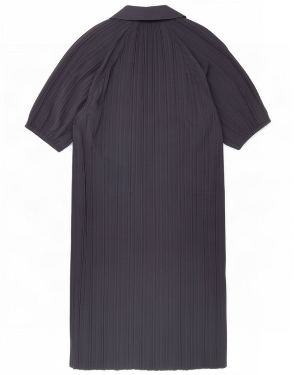 Übergroßes Maxi-Polokleid von Zara für Damen, UK 16, große marineblaue Viskose