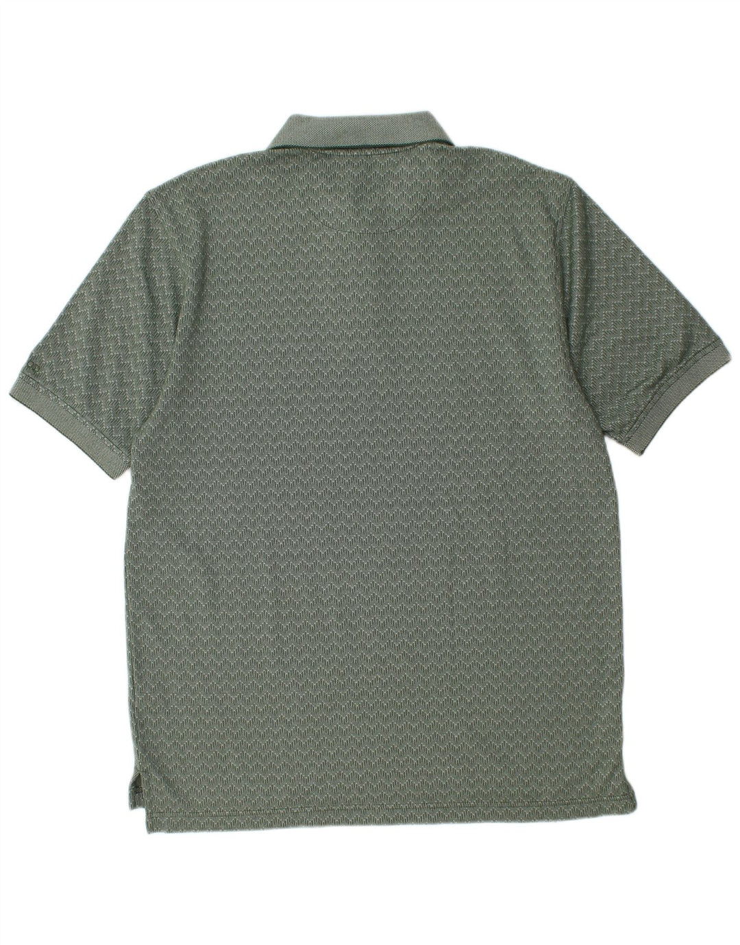 Izod Herren-Poloshirt aus mittelgrüner Chevron-Baumwolle