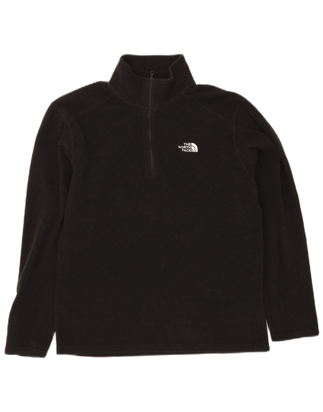 The North Face Herren-Fleecepullover mit Reißverschluss am Hals, Größe S, Schwarz, Polyester