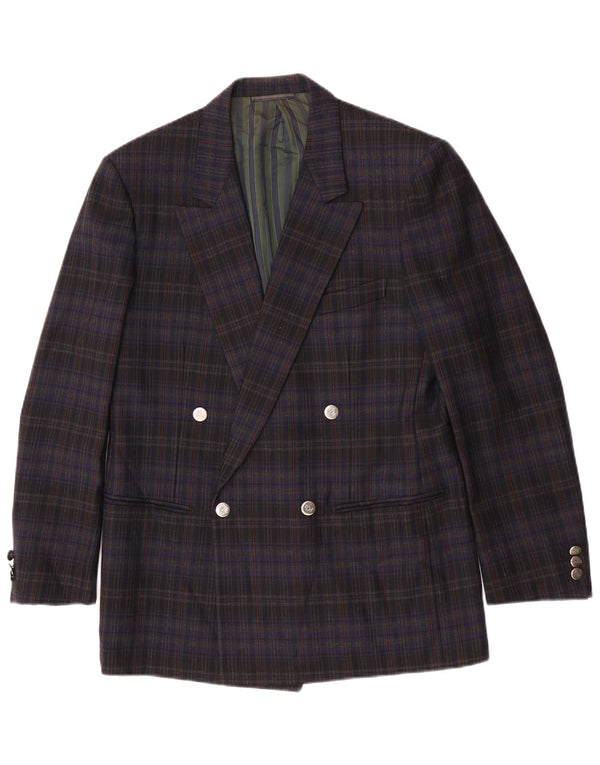 Pal Zileri Herren-Blazer, zweireihig, IT 50, groß, marineblau kariert