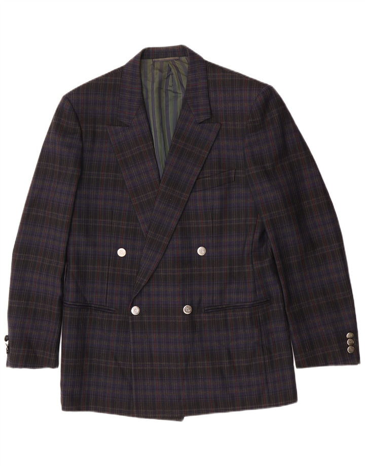 Pal Zileri Herren-Blazer, zweireihig, IT 50, groß, marineblau kariert