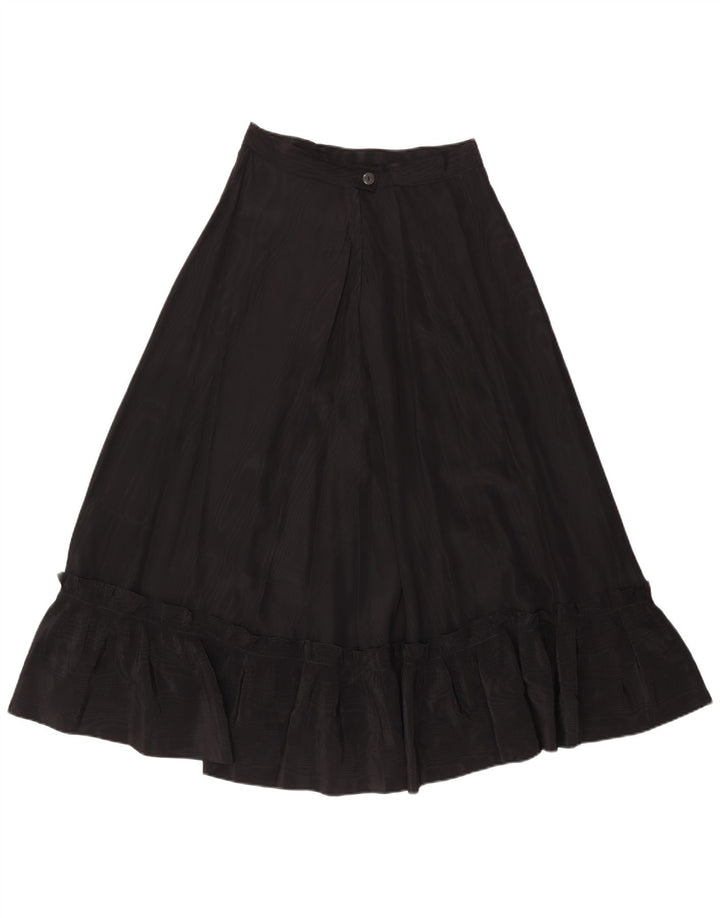 Vintage Damen ausgestellter Rock W28 Medium Schwarz