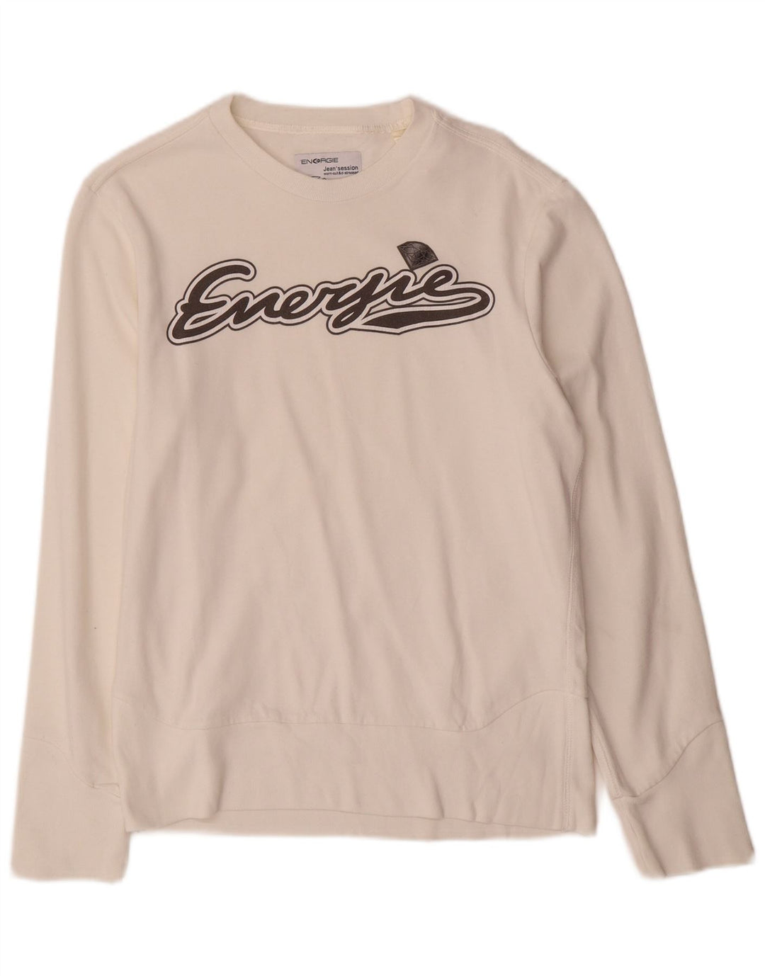ENERGIE Damen-Sweatshirt mit Grafik, UK 14, mittelweiße Baumwolle