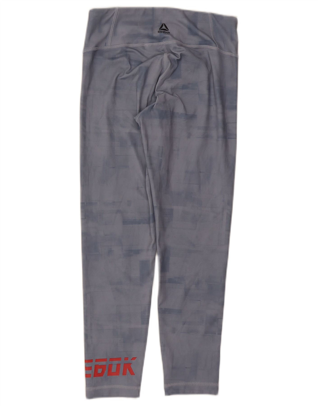 Reebok Womens Graphic Crop Leggings UK 8/10 Small Blau Polyester