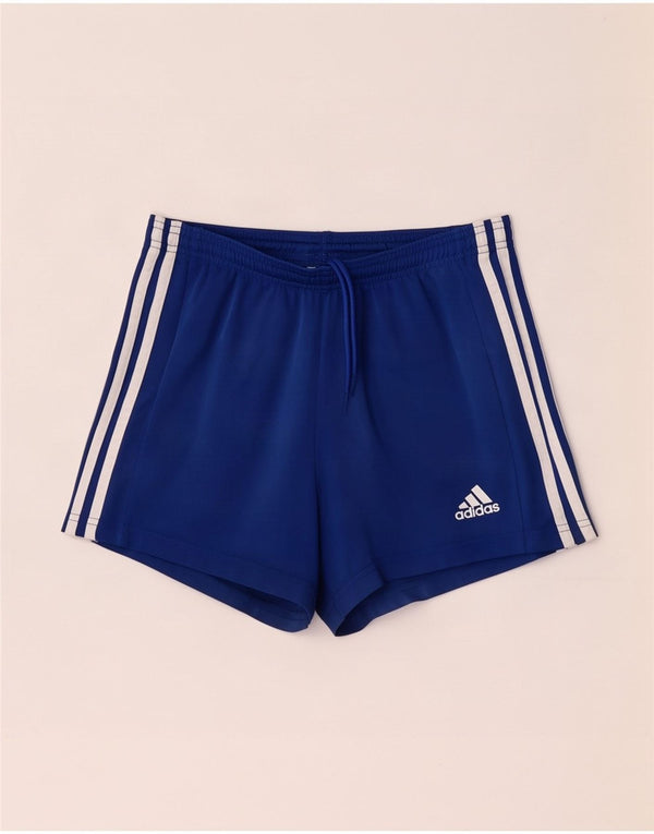 Adidas Womens Aeroready Sport Shorts UK 8/10 Small Blue Polyester