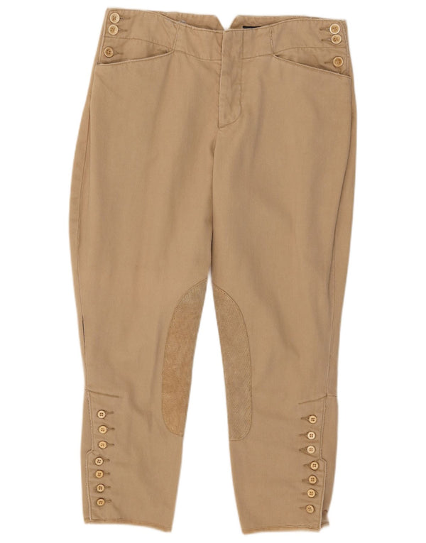 Ralph Lauren Damen Riding Slim Cropped-Hose US 10 Large W30 L24 Beige