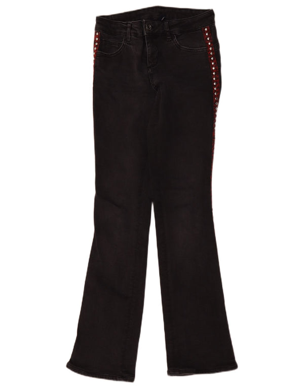 Liu Jo Damen Bootcut Jeans W26 L31 Schwarze Baumwolle