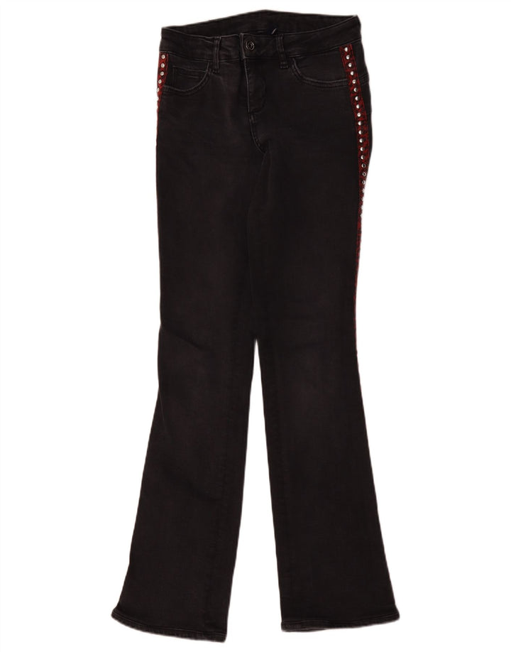 Liu Jo Damen Bootcut Jeans W26 L31 Schwarze Baumwolle