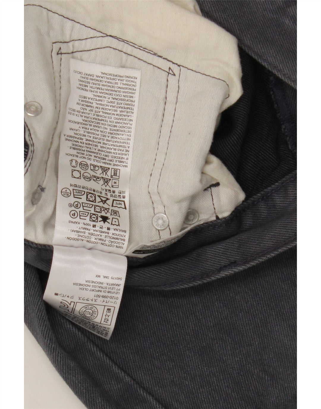 Levi's Herren 501 Straight Jeans W32 L32 Graue Baumwolle