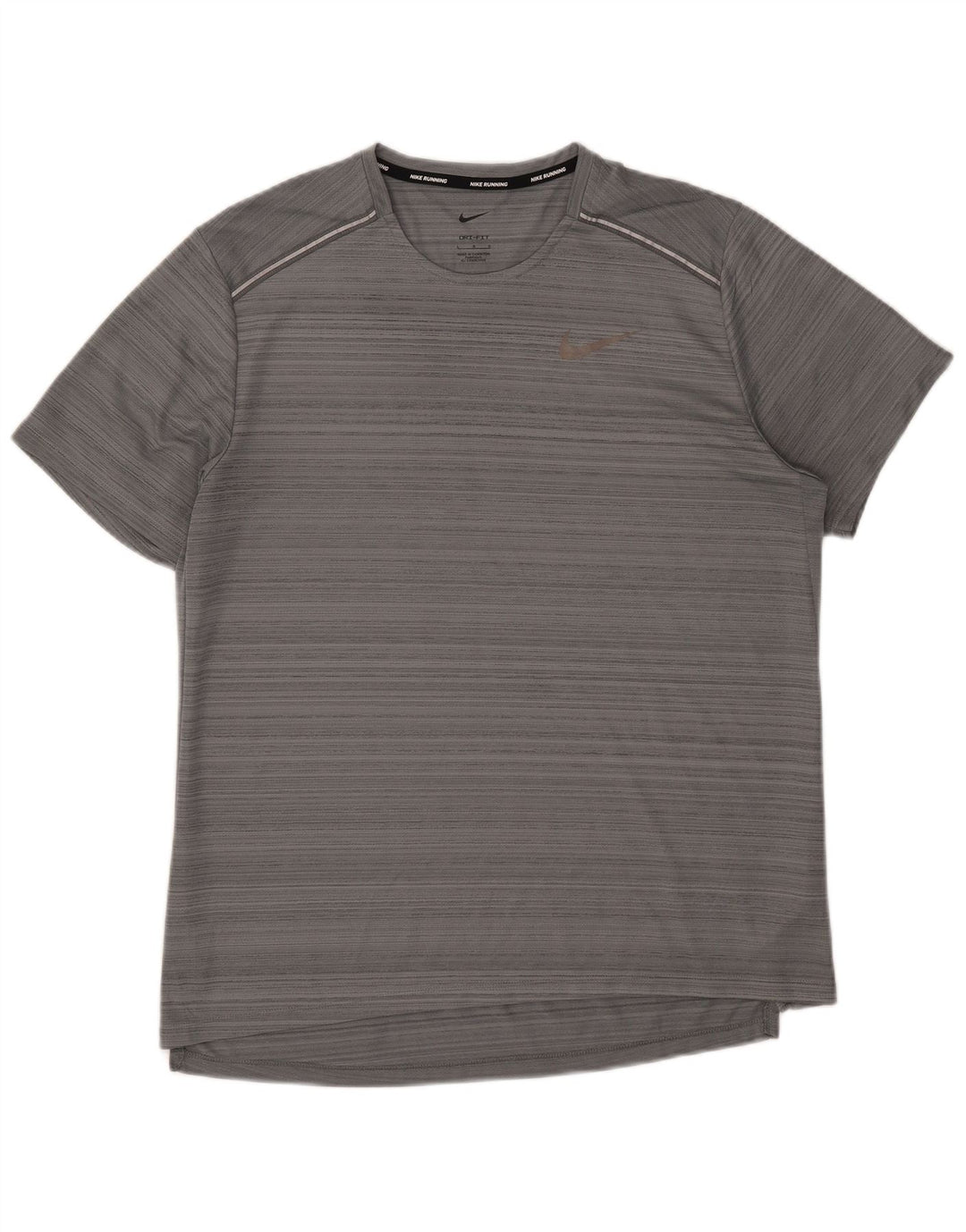 Nike Herren Dri Fit T-Shirt Top Large Grau Polyester