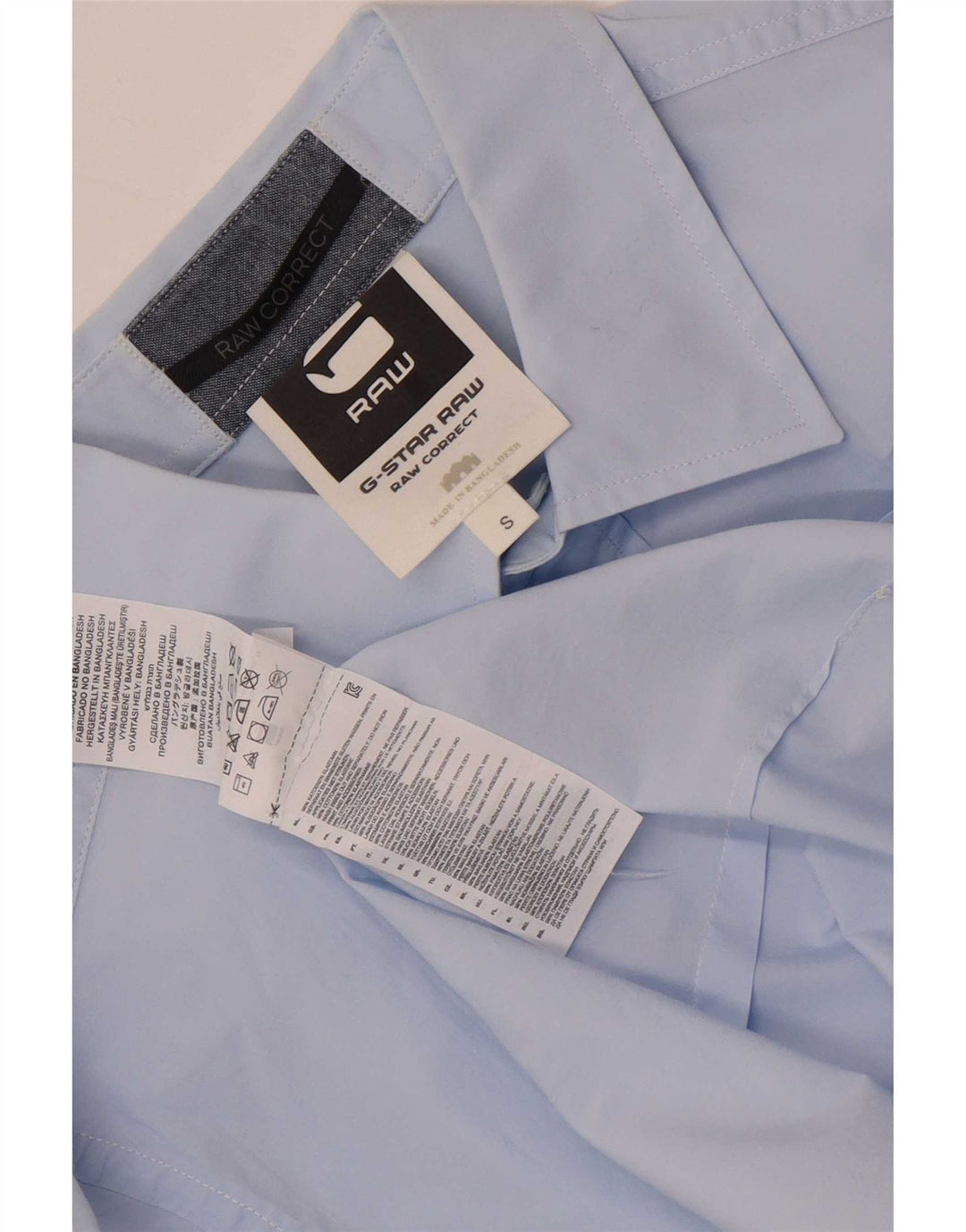 G-Star Herren-Hemd, klein, aus blauer Baumwolle
