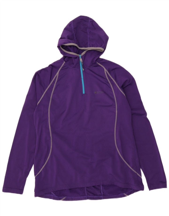 Mountain Warehouse Herren-Oberteil mit Kapuze und Reißverschluss, langärmlig, Mittelviolett