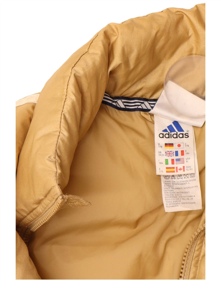 Adidas Jungen Wattierte Jacke 15-16 Jahre Gelbes Polyamid