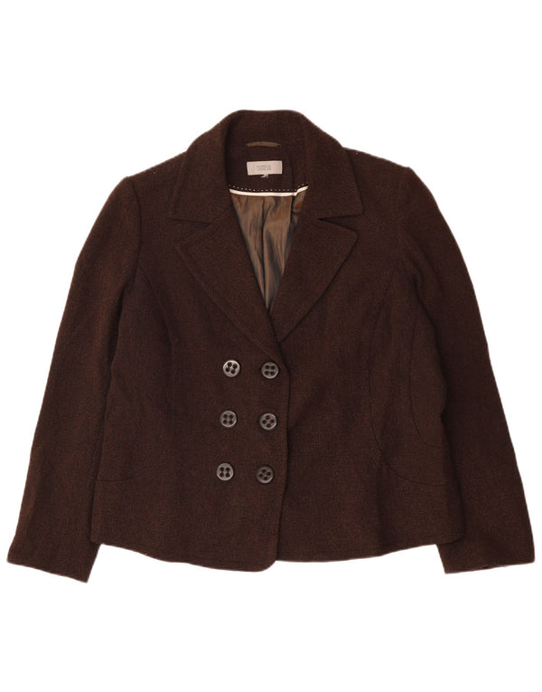 Marks & Spencer Damen Blazer Jacke UK 16 Large Braun Polyester