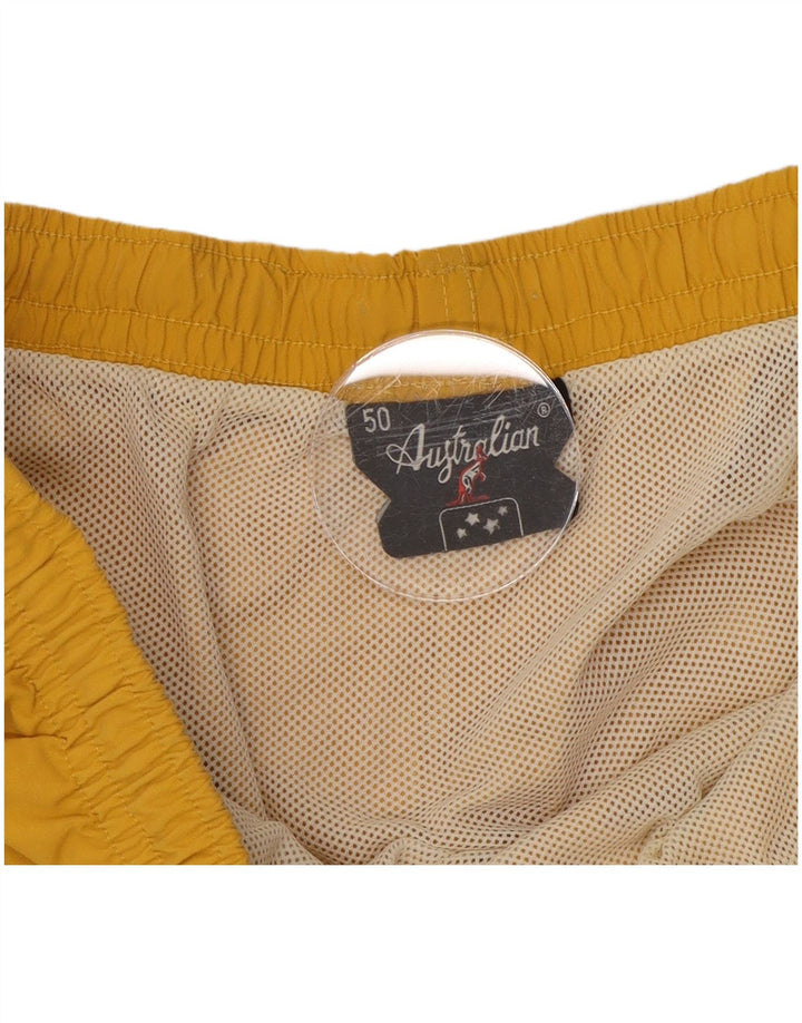 AUSTRALIAN L'ALPINA Herren-Badeshorts IT 50 Mittelgelbes Polyamid