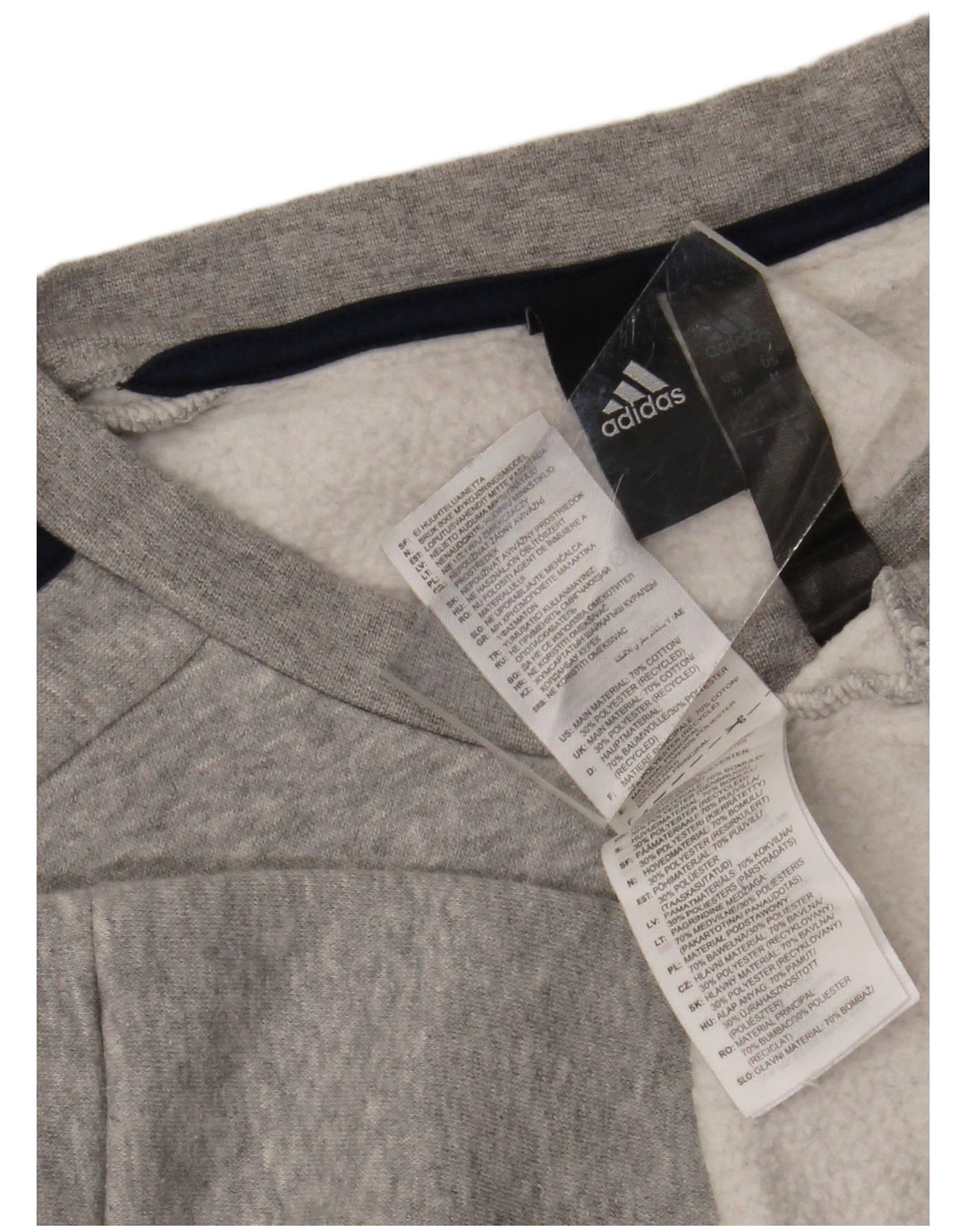 Adidas Herren Sweatshirt Pullover mittelgraue Baumwolle