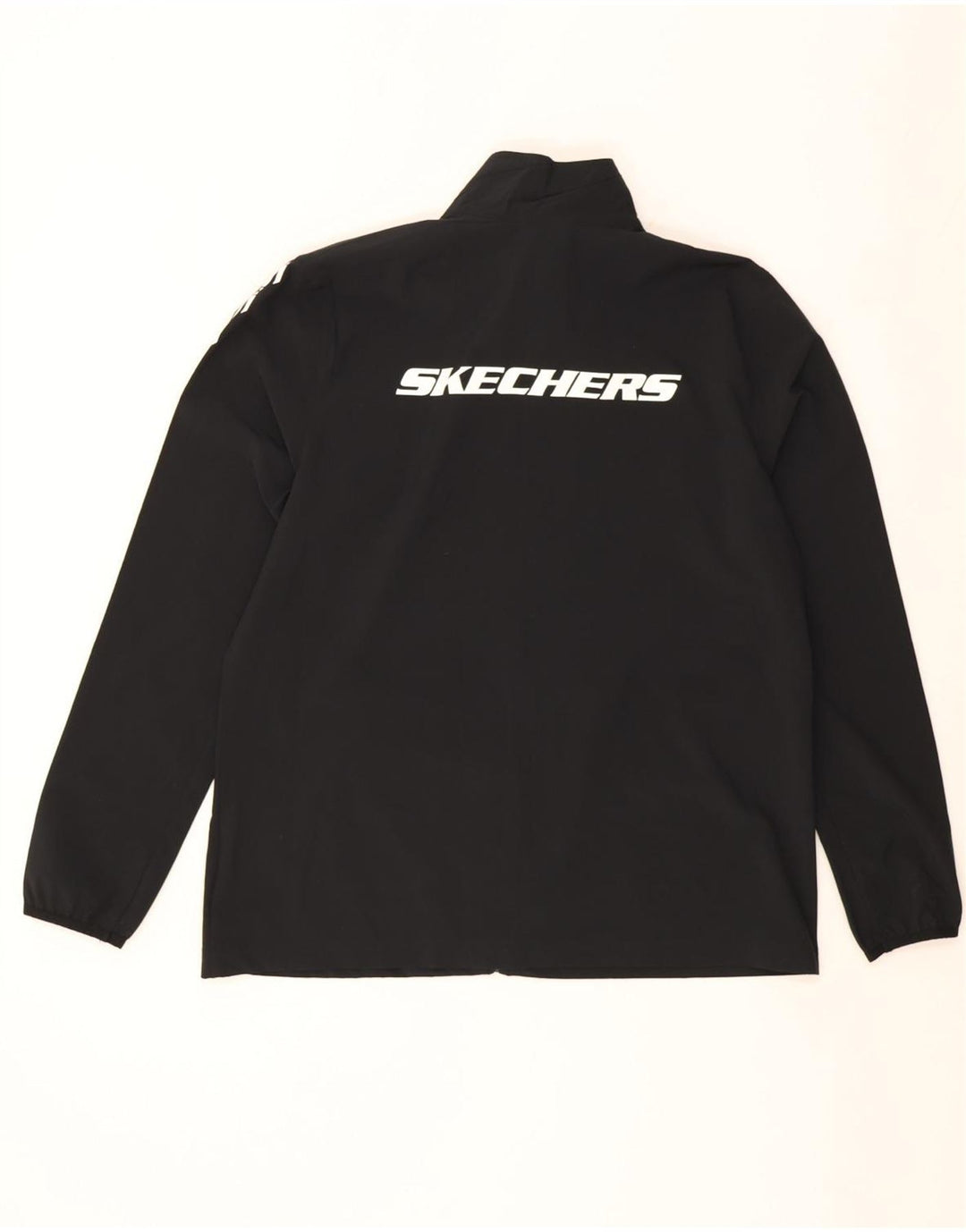 Skechers Herren-Trainingsanzug mit grafischem Oberteil, groß, aus schwarzem Polyester