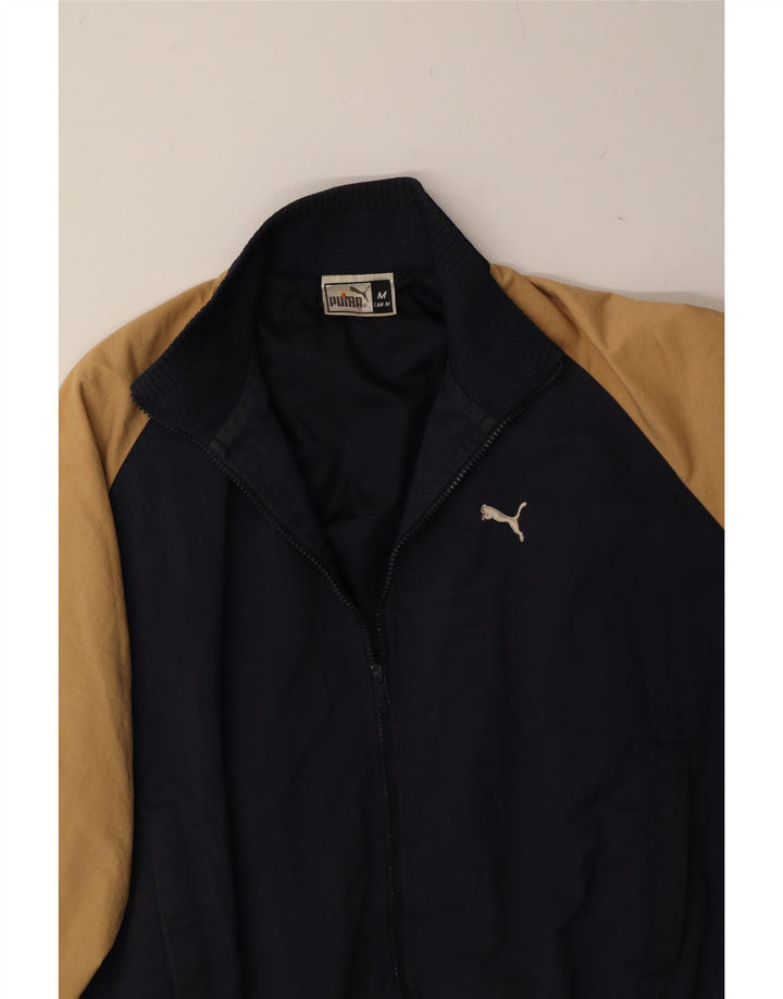 PUMA Herren-Trainingsanzug-Top-Jacke, mittelgroß, Marineblau, Farbblock