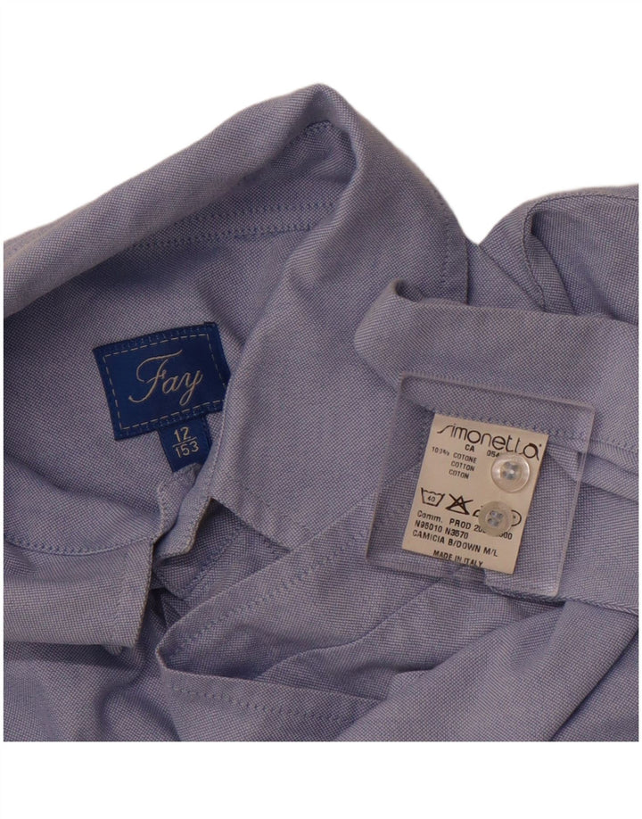 FAY Boys Shirt 11-12 Years Blue Cotton