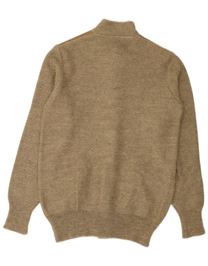 VINTAGE Herren Strickjacke Mittelbeige