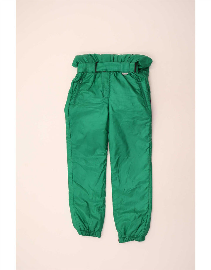 Brugi Damen-Skioverall IT 48 XL Grüner Farbblock-Polyester-Retro