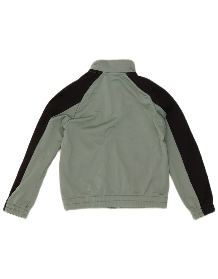 Puma Jungen Grafik-Trainingsanzug-Top-Jacke, 5–6 Jahre, grüner Farbblock