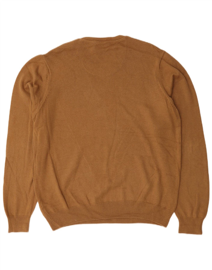 Marks & Spencer Herren-Pullover „Harbor“ mit Rundhalsausschnitt, Blau, Größe L, Beige