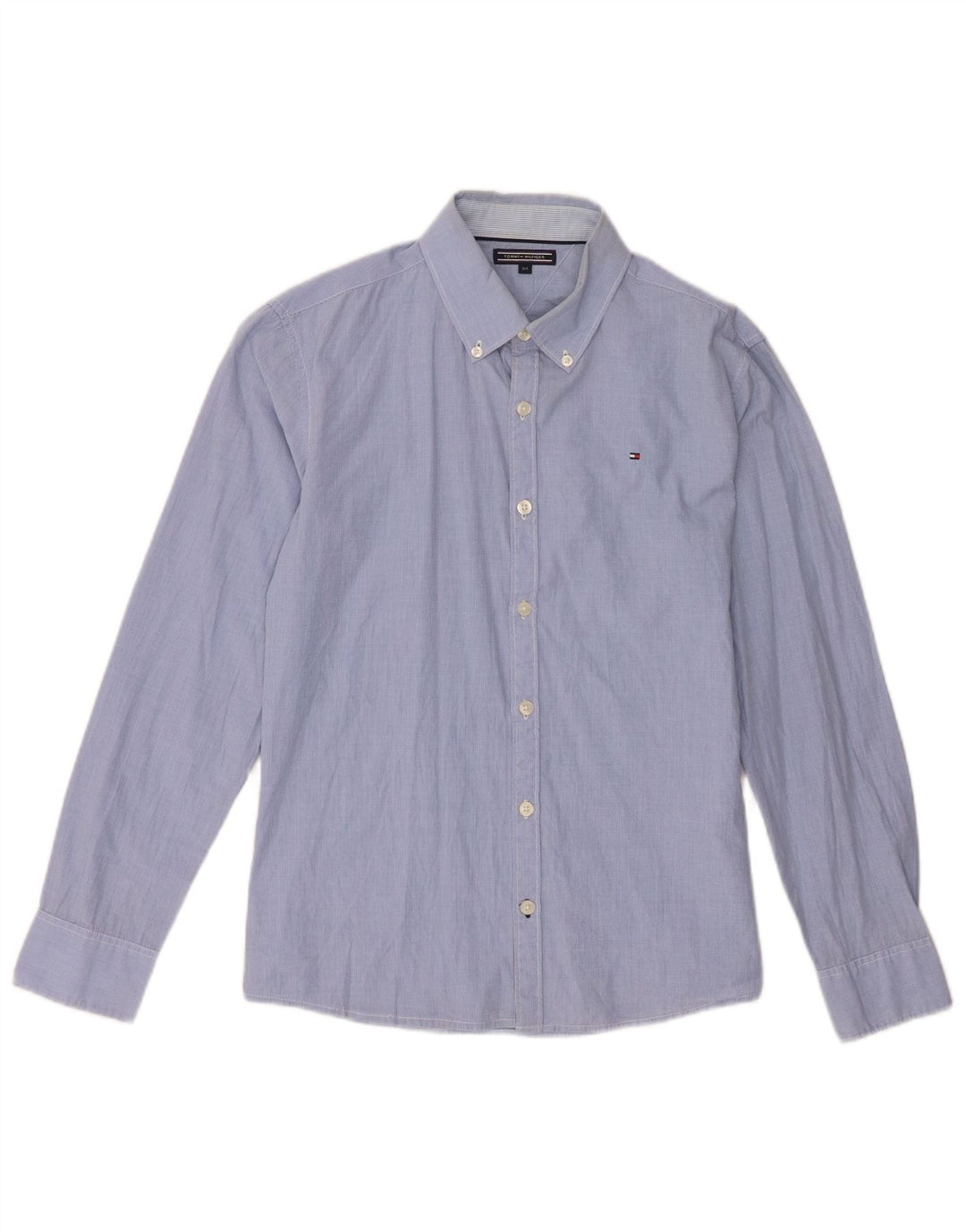 Tommy Hilfiger Hemd für Jungen, 14–15 Jahre, blaues Gingham-Muster