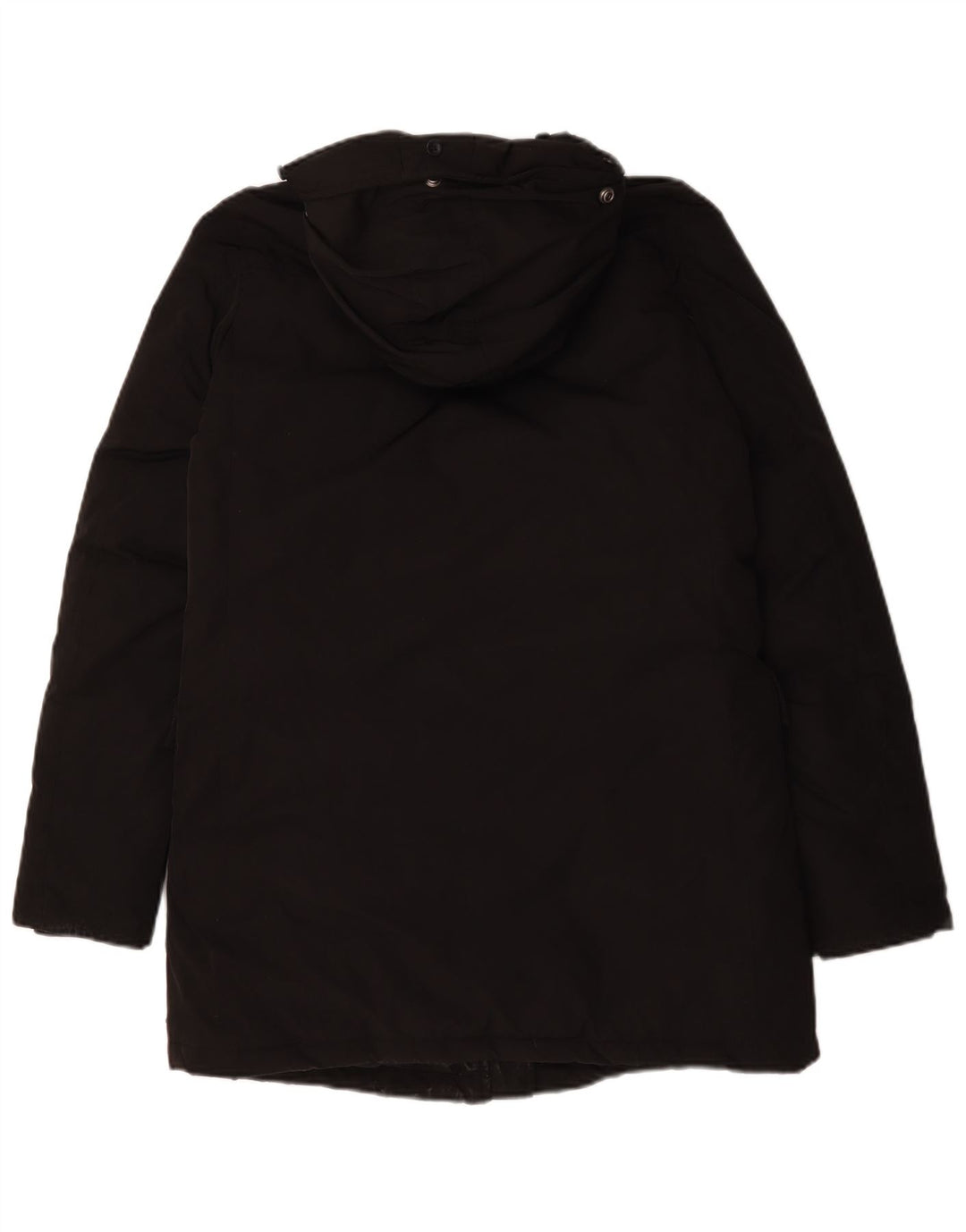 Maison Scotch Wattierter Damenmantel mit Kapuze, UK 14, Mittelschwarzes Polyester