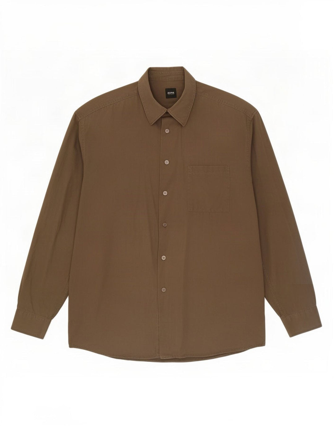 Hugo Boss Herrenhemd XL Khaki Baumwolle