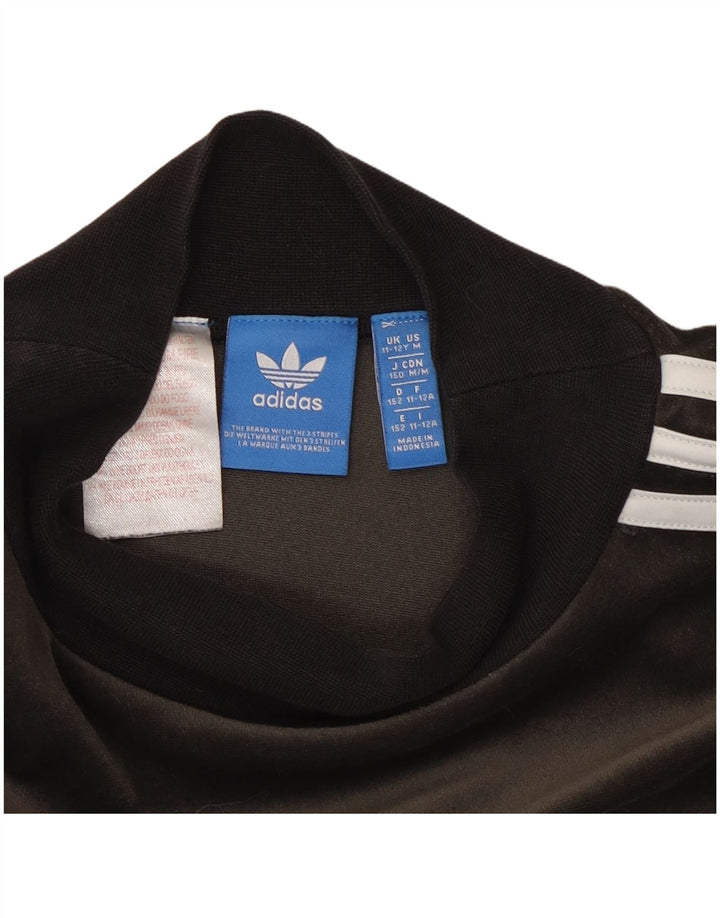 Adidas Mädchen-Sweatshirt aus Velours, 11–12 Jahre, graues Polyester