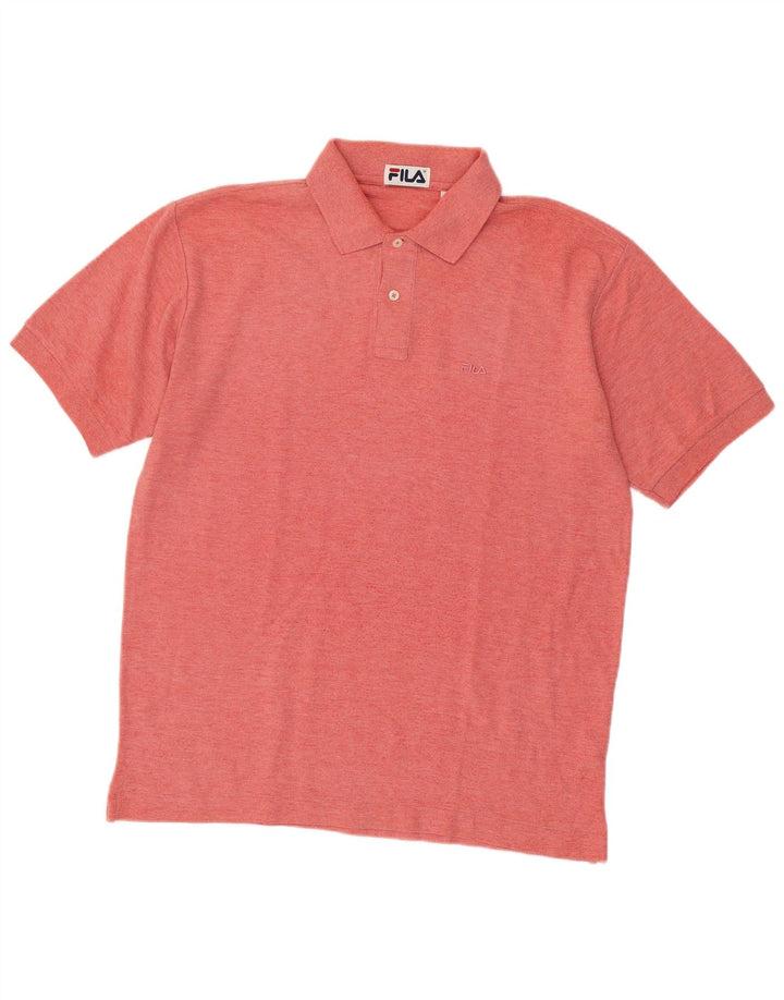 Fila Herren Poloshirt IT 50 Mittelrote Baumwolle