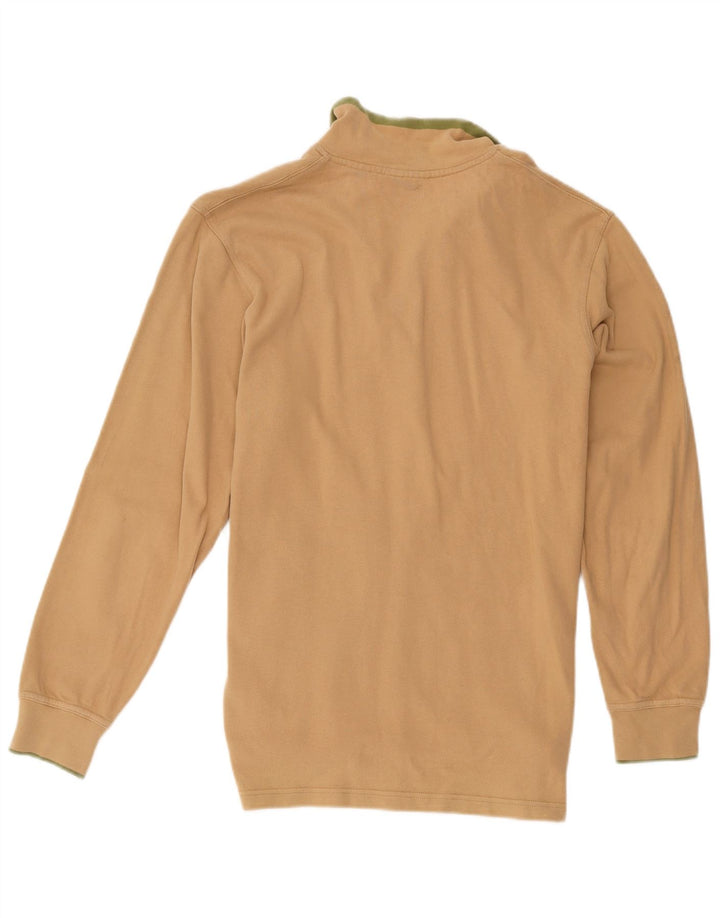 Timberland Herren-Sweatshirt mit Reißverschluss am Hals, Größe S, beige, Baumwolle