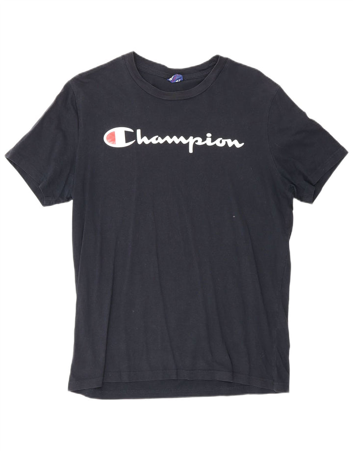 Champion Herren-T-Shirt mit Grafik, mittelgroß, Marineblau