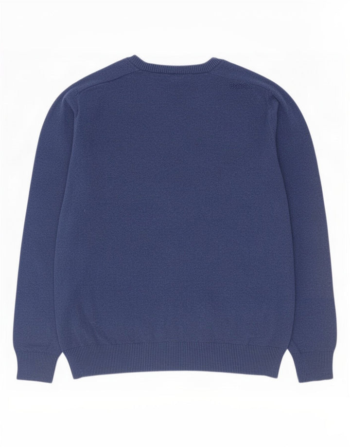 Bench Herren-Pullover mit V-Ausschnitt, XL, blaue Baumwolle