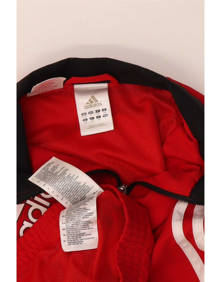 Adidas Jungen Grafik-Trainingsanzug-Top-Jacke, 13–14 Jahre, rotes Polyester