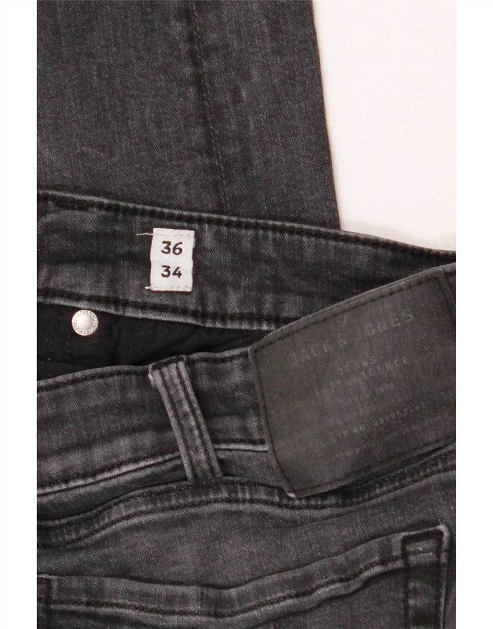 Jack & Jones Herren Slim Jeans W36 L34 Graue Baumwolle