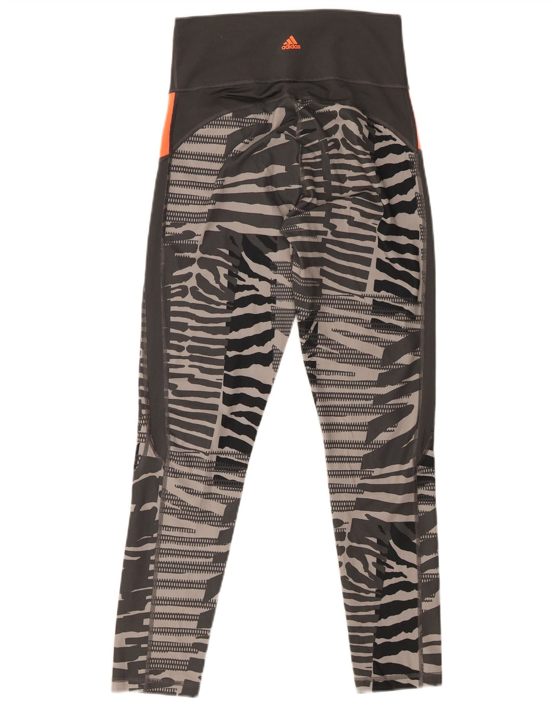 Adidas Damen Climalite Leggings UK 12 Mittelgraues Tiermuster